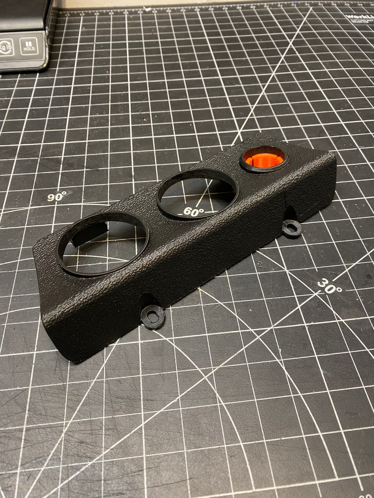 Graveyard #91 - BMW E30 Gauge Pod - Two 2 1/16" Gauges - LHD, Standard, Stock 12V Power Outlet