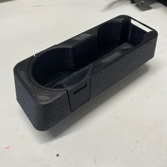 Graveyard #25 - BMW E30 Center Console Cupholder with Hidden Storage - Flocked Compartment