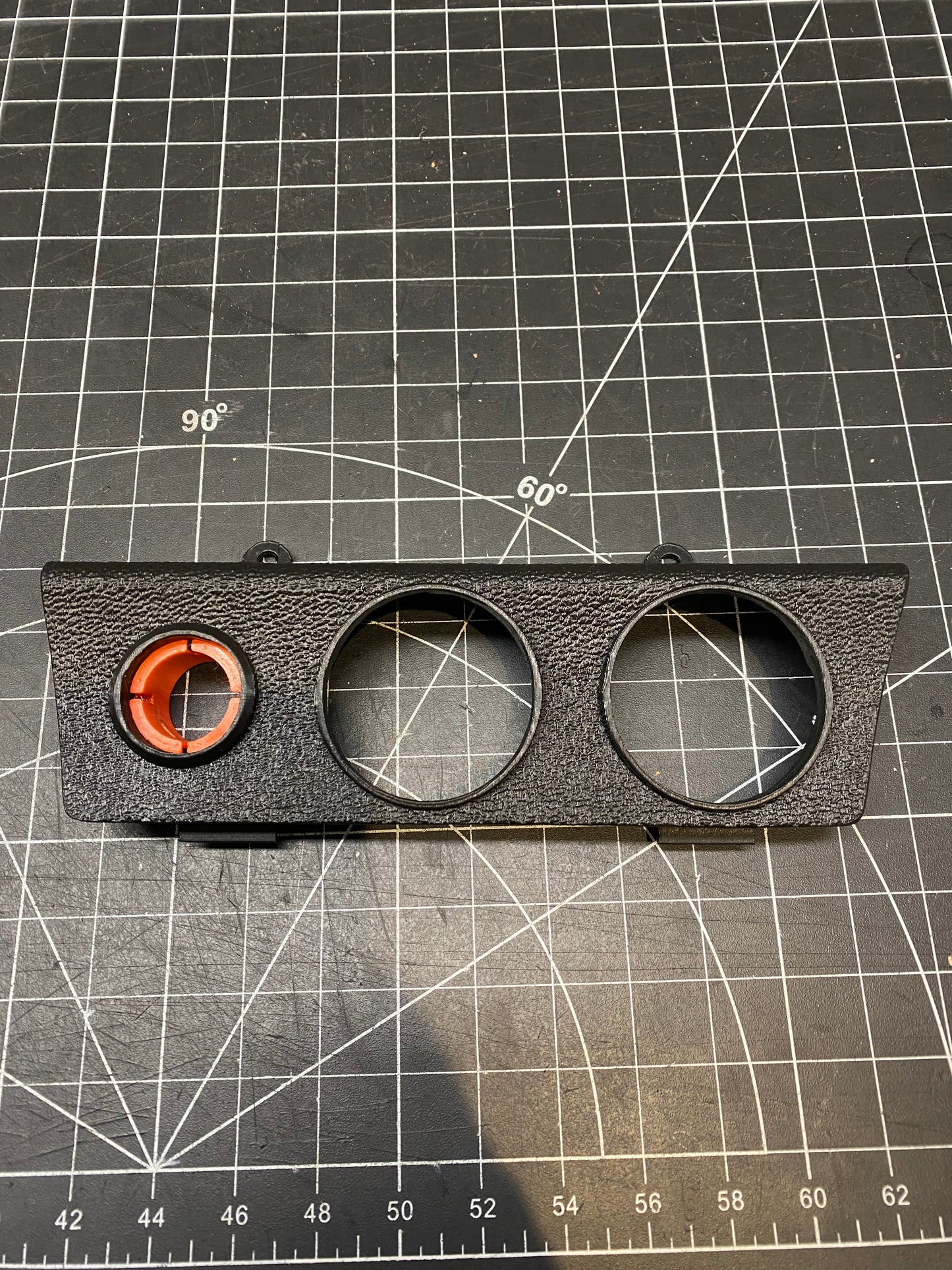 Graveyard #91 - BMW E30 Gauge Pod - Two 2 1/16" Gauges - LHD, Standard, Stock 12V Power Outlet