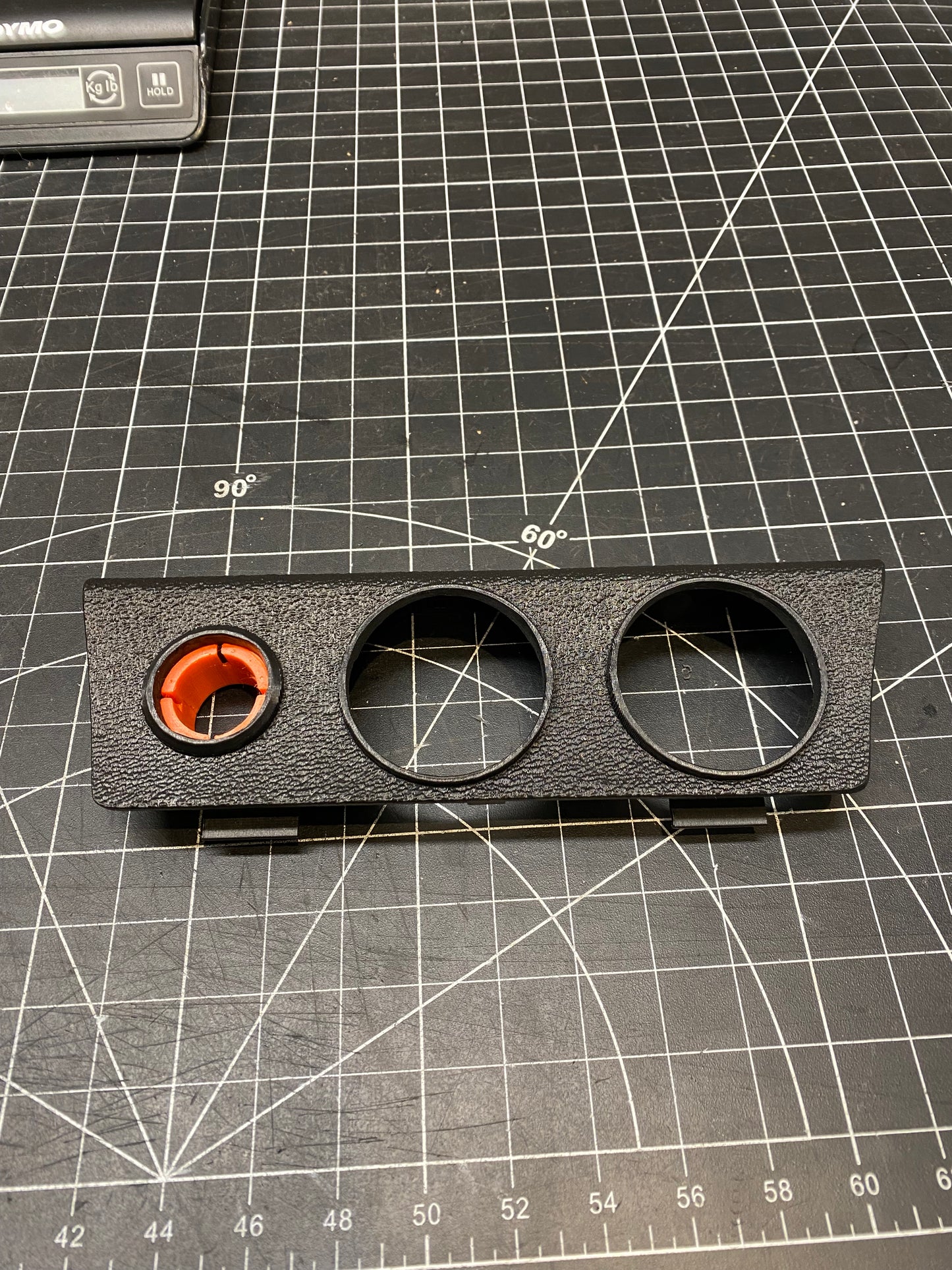 Graveyard #91 - BMW E30 Gauge Pod - Two 2 1/16" Gauges - LHD, Standard, Stock 12V Power Outlet